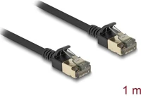 Delock 80339 Rj45 hálózati kábel cat.8.1 f/ftp slim pro 1 m, fekete kép