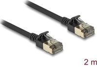 Delock 80340 Rj45 hálózati kábel cat.8.1 f/ftp slim pro 2 m, fekete kép