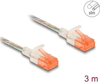 Delock 80355 Rj45 hálózati kábel cat.6a u/utp vékony 3 m áttetsző kép