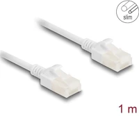 Delock 80359 Rj45 hálózati kábel cat.6a apa   apa robosztus csatlakozóval ipari felhasználásra u/utp slim 1 m, fehér kép