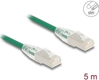 Delock 80368 Rj45 hálózati kábel cable cat.6a apa   apa hajlított csatlakozóval u/ftp slim 5 m, zöld kép