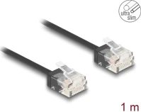 Delock 80371 Rj45 hálózati kábel cat.6 utp ultra vékony 1 m, fekete kép