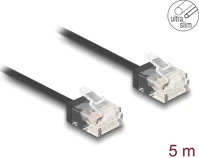 Delock 80374 Rj45 hálózati kábel cat.6 utp ultra vékony 5 m, fekete kép
