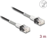 Delock 80391 Rj45 hálózati kábel dupla hajlítás védelemmel cat.6a utp slim 3 m, fekete kép