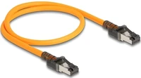 Delock 80403 Rj45 cat6a s/ftp -> rj45 cat6a s/ftp m/m adatkábel 0.5m narancssárga kép