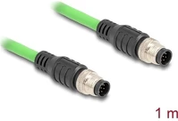 Delock 80411 Kábel m12 a kódolt 8 tűs apa - apa pur (tpu) 1 m kép