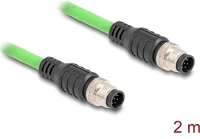 Delock 80412 Kábel m12 a kódolt 8 tűs apa - apa pur (tpu) 2 m kép