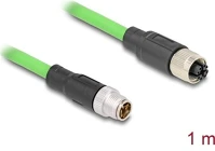 Delock 80431 Kábel m12 x kódolt 8 tűs apa - anya pur (tpu) 1 m kép