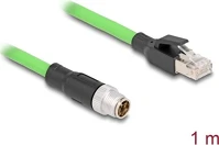 Delock 80441 Kábel m12 x kódolt 8 tűs apa - rj45 apa pur (tpu) 1 m kép