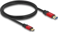 Delock 80617 Usb-c 3.2 gen2 -> usb-a 3.2 gen 2 m/m adatkábel 1m fekete-piros kép