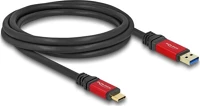 Delock 80618 Usb-c 3.2 gen2 -> usb-a 3.2 gen 2 m/m adatkábel 2m fekete-piros kép
