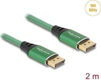 Delock 80630 Displayport kábel 16k 60 hz 2 m zöld fém kép