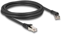 Delock 80639 rj45 hálózati kábel cat.8.1 s/ftp 45 -ben jobbra hajlított apa   egyenes kép