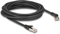 Delock 80707 rj45 hálózati kábel cat.8.1 s/ftp 45 -ben jobbra hajlított apa   egyenes kép