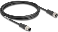 Delock 80804 Kábel m12 a kódolt 8 tűs apa - anya pvc 2 m kép