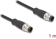Delock 80847 Kábel m12 d kódolt 4 tűs apa - apa pvc 1 m kép