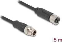 Delock 80862 Kábel m12 x kódolt 8 tűs apa - anya pvc 5 m kép