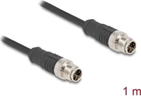 Delock 80863 Kábel m12 x kódolt 8 tűs apa - apa pvc 1 m kép