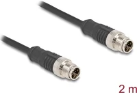 Delock 80864 Kábel m12 x kódolt 8 tűs apa - apa pvc 2 m kép