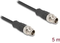 Delock 80865 Kábel m12 x kódolt 8 tűs apa - apa pvc 5 m kép