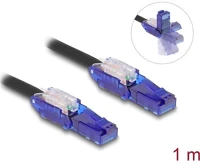 Delock 80926 RJ45 hálózati kábel Cat.6 UTP 180 -os hajlítással apák fekete színű 1 kép