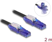 Delock 80927 RJ45 hálózati kábel Cat.6 UTP 180 -os hajlítással apák fekete színű 2 kép