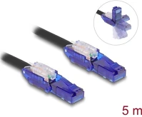 Delock 80929 RJ45 hálózati kábel Cat.6 UTP 180 -os hajlítással apák fekete színű 5 kép