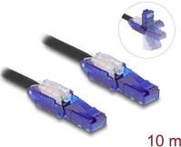 Delock 80931 RJ45 hálózati kábel Cat.6 UTP 180 -os hajlítással apák fekete színű kép