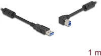 Delock 81100 Usb 5 gbps kábel a-típusú apa - b-típusú apa 90  balra hajlítva 1 m kép