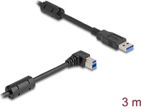 Delock 81110 Usb 5 gbps kábel a-típusú apa - b-típusú apa 90  jobbra hajlítva 3 m kép