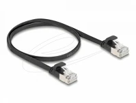 Delock 81162 Rj45 lapos patch kábelcsatlakozó a dugóhoz cat.6a u/ftp 0,5 m fekete kép
