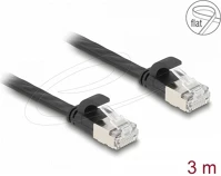 Delock 81166 Rj45 lapos patch kábelcsatlakozó a dugóhoz cat.6a u/ftp 3 m fekete kép