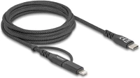 Delock 81171 2 az 1-ben usb kábel usb type-c  - usb type-c  / lightning  iphone  és ipad kép