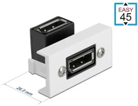 Delock 81306 Displayport 1.4 -> displayport 1.4 m/f easy 45 modul fehér 22,5x45mm kép