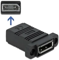 Delock 81309 Easy 45 displayport 1.4 -> displayport 1.4 f/f adapter fekete kép