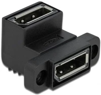 Delock 81310 Easy 45 displayport 1.4 -> displayport 1.4 f/f adapter fekete 90° kép