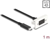 Delock 81386 Superspeed usb-c 3.2 gen2 -> usb-c 3.2 gen2 m/f easy 45 modul 1m kép