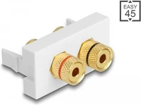 Delock 81397 Easy 45 modul 2 x kötési pozíció, piros / fekete gyűrű 22,5 x 45 mm kép