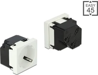 Delock 81422 45 x 45 mm méretű, 45  elrendezésű easy 45 földelt hálózati kép