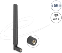 Delock 81463 5g lte gnss wifi 6 antenna sma-dugó 0,9 - 4,1 dbi 183 mm mindenirányú kép