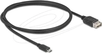 Delock 81518 Usb 2.0 kábel easy usb type micro apa - easy usb type-a anya 1 m kép