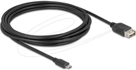 Delock 81520 Usb 2.0 kábel easy usb type micro apa - easy usb type-a anya 3 m kép