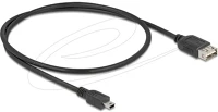 Delock 81523 Usb 2.0 kábel usb type mini-b apa - easy usb type-a anya 0,5 m kép
