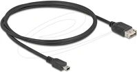 Delock 81524 Usb 2.0 kábel usb type mini-b apa - easy usb type-a anya 1 m kép