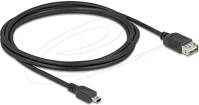 Delock 81525 Usb 2.0 kábel usb type mini-b apa - easy usb type-a anya 2 m kép