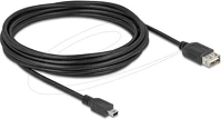 Delock 81527 Usb 2.0 kábel usb type mini-b apa - easy usb type-a anya 5 m kép