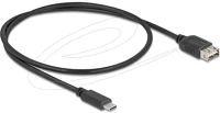 Delock 81535 Usb 2.0 kábel usb type-c  apa   easy usb type-a anya, 0,5 m kép
