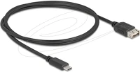 Delock 81536 Usb 2.0 kábel usb type-c  apa - easy usb type-a anya 1 m kép