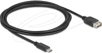 Delock 81537 Usb 2.0 kábel usb type-c  apa   easy usb type-a anya, 2 m kép