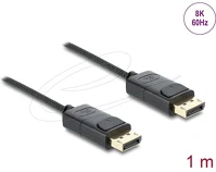 Delock 81673 Koaxiális displayport kábel 8k 60 hz fonott borítással 1 m kép